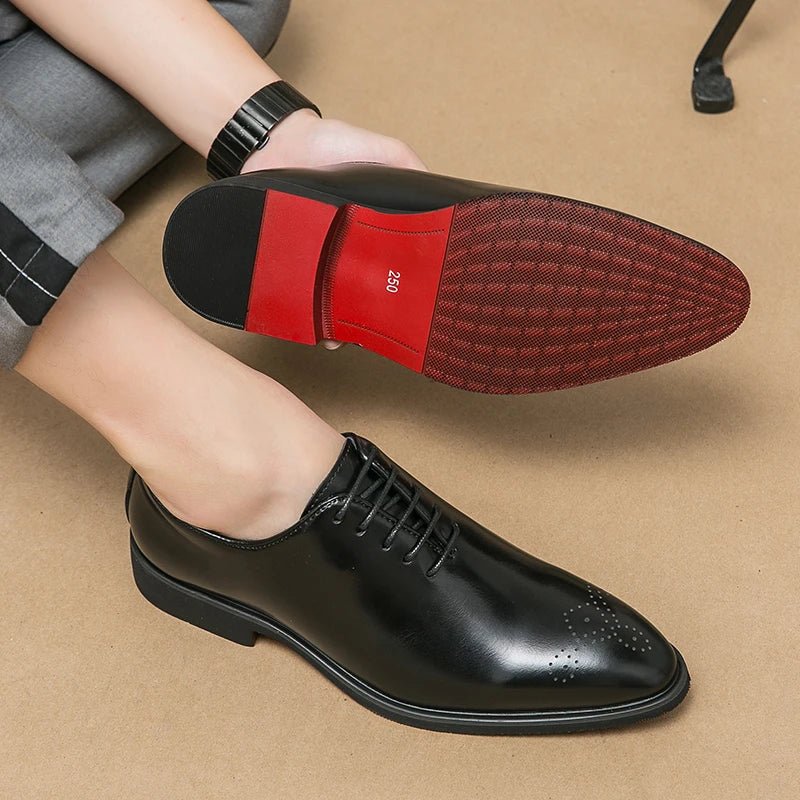 Luxury Mens Leather Shoes High Quality Men's Shoes Fashion Oxford Wedding Men Dress Leather Shoes 2024 Gentleman Office Man Shoe - trendyfy.store