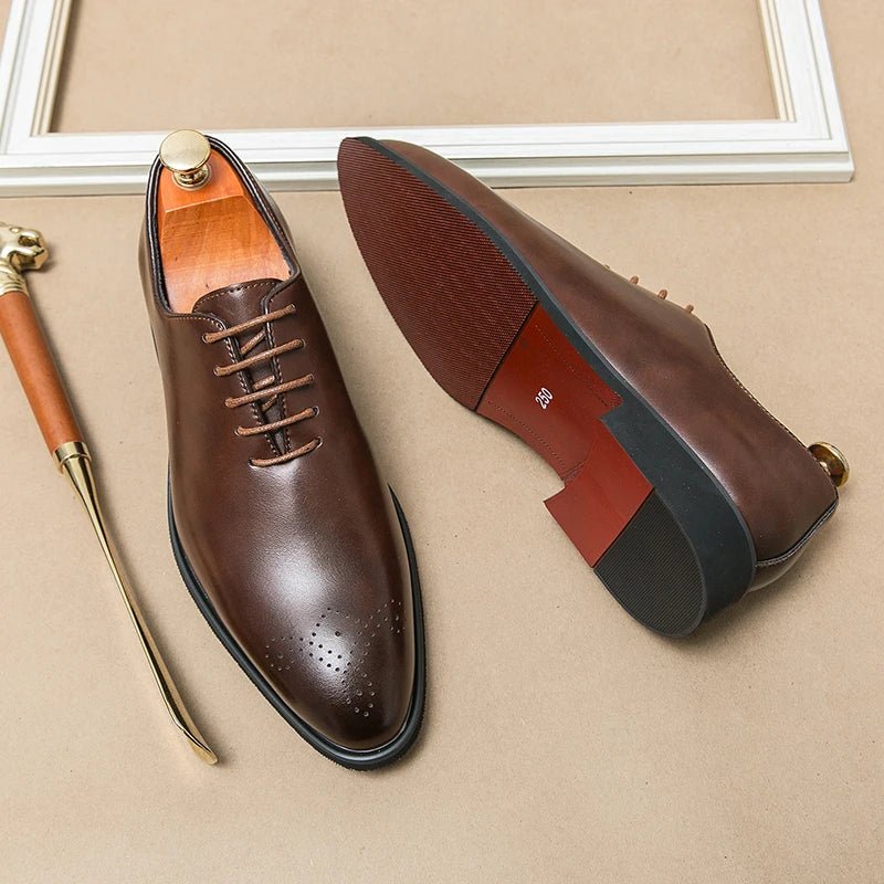 Luxury Mens Leather Shoes High Quality Men's Shoes Fashion Oxford Wedding Men Dress Leather Shoes 2024 Gentleman Office Man Shoe - trendyfy.store