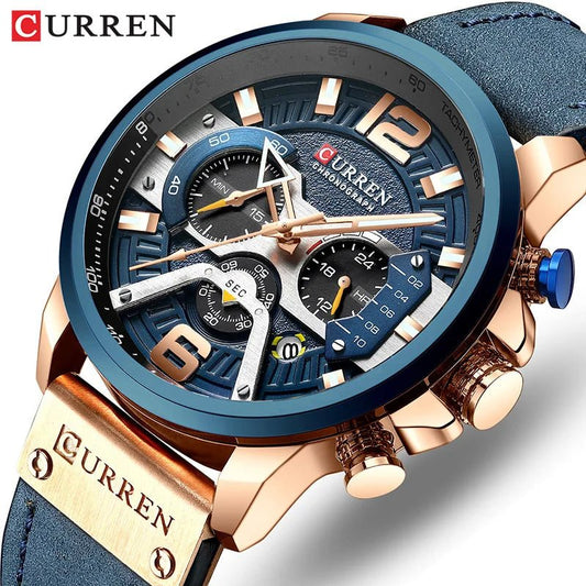 Relogio Masculino 2021 Mens Watches Top Brand Luxury Men Military Sport Wristwatch Leather Quartz Watch erkek saat Curren 8329 - trendyfy.store